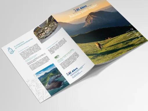 Jabones el Abra . Diseño de folleto técnico de productos