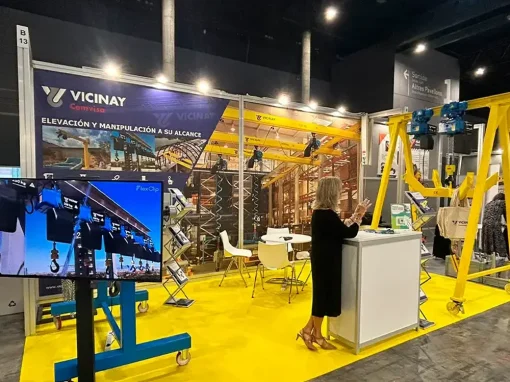 Diseño gráfico industrial para Vicinay Cemvisa: stand B2B para Advanced Manufacturing Madrid 2025