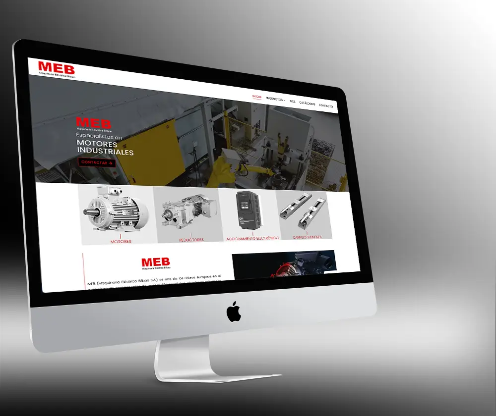 Diseño web MEBSA, Motores industriales