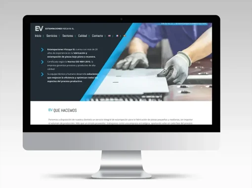 Diseño web industrial para Estampaciones Vizcaya: estrategia digital que potencia su  calidad en el sector metalúrgico