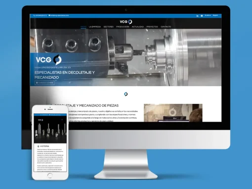 Diseño web industrial para empresas de decoletaje y mecanizado | Caso VCG