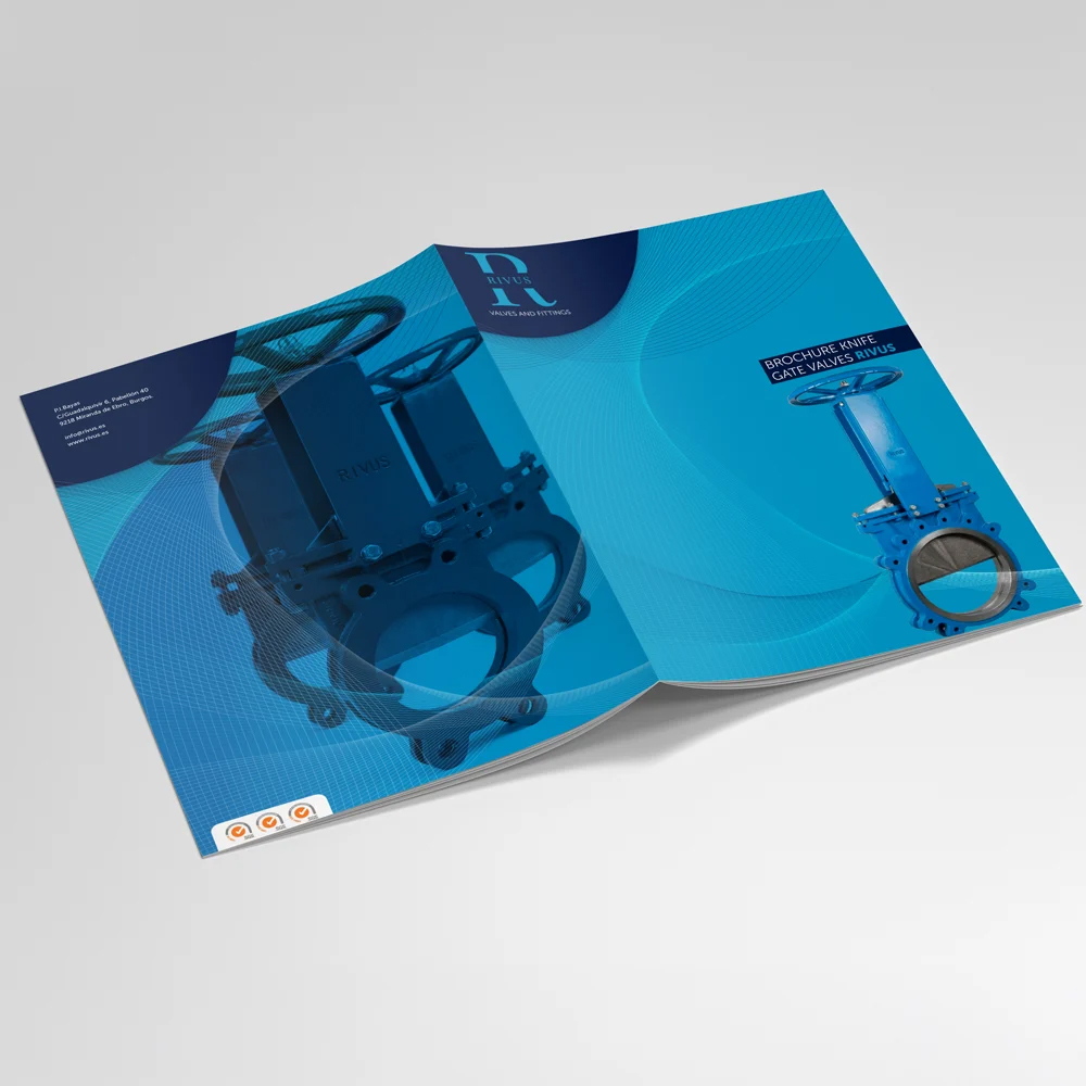 Diseño gráfico para empresas industriales: catálogo técnico internacional para Rivus