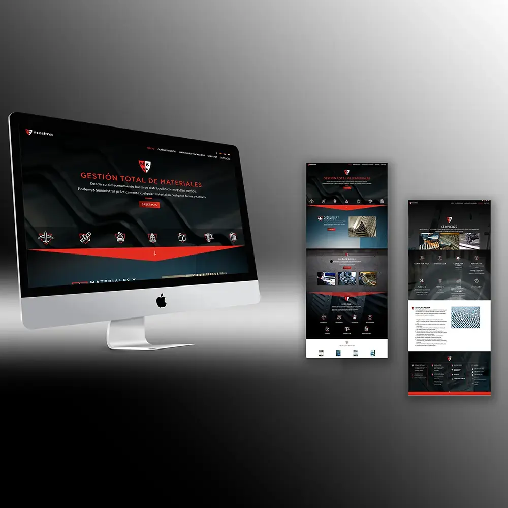 Diseño web para empresa industrial | MESIMA BILBAO: tecnología, materiales y fiabilidad al servicio de la industria