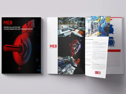 Diseño de catálogo técnico industrial para MEB – Maquinaria Eléctrica Bilbao (Bizkaia)