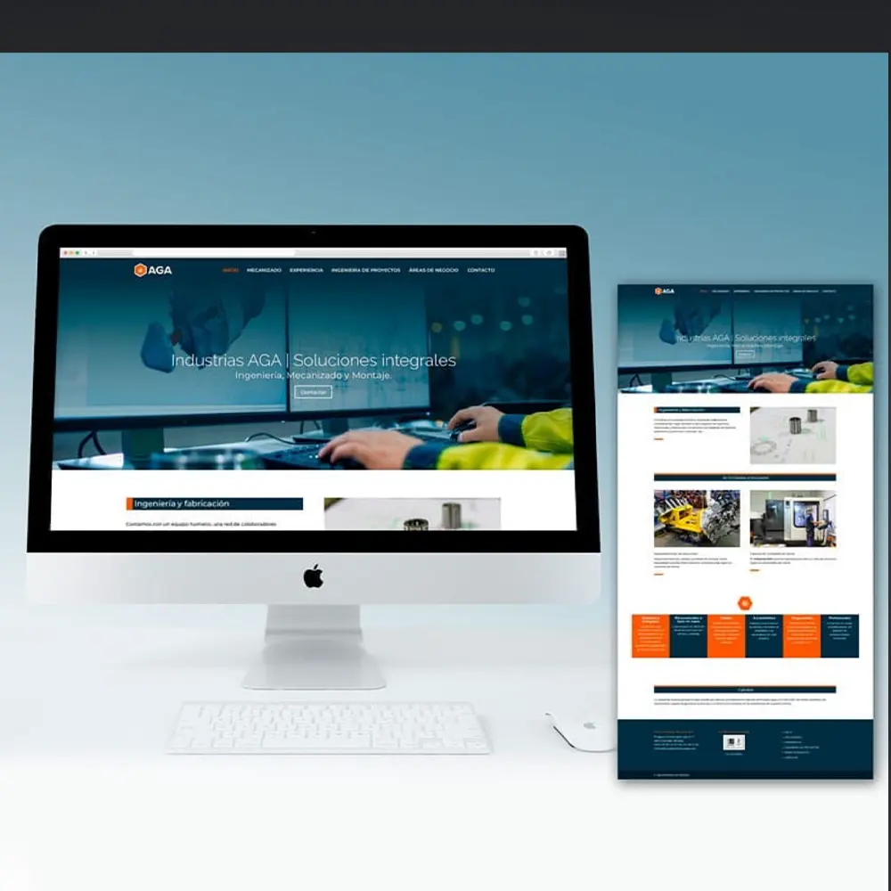 Diseño web para empresas de mecanizado – Industrias de Precisión AGA