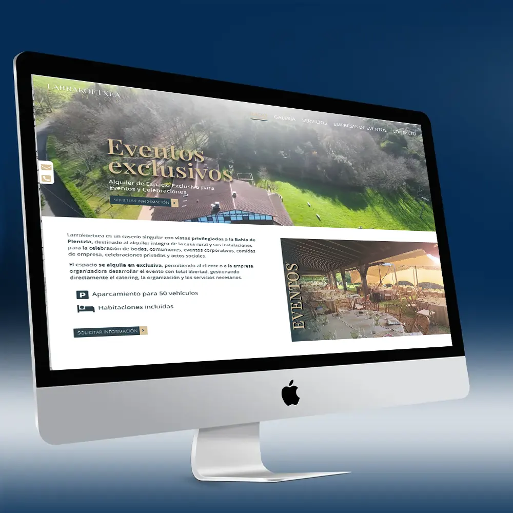 Diseño web para empresas de eventos y espacios exclusivos: El caso Larrakoetxea
