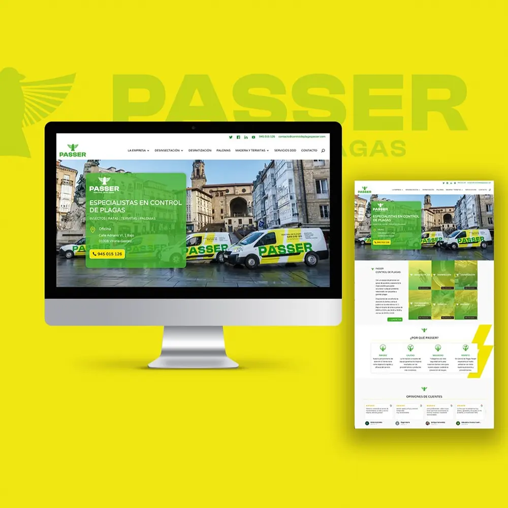 Diseño web para empresas de control de plagas y sanidad ambiental