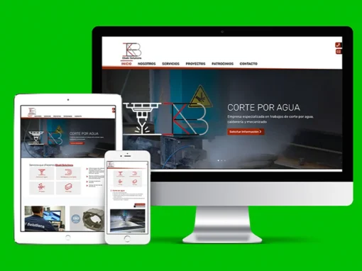 Diseño web industrial para Ebaki Solutions, especialista en corte por agua, calderería y mecanizado Diseño web industrial para Ebaki Solutions, especialista en corte por agua, calderería y mecanizado